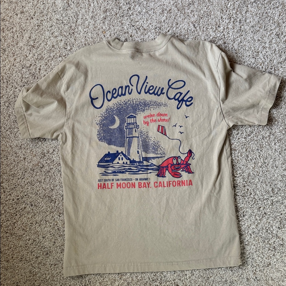 Hollister Ocean View Cafe Graphic Tee Men’s Medium